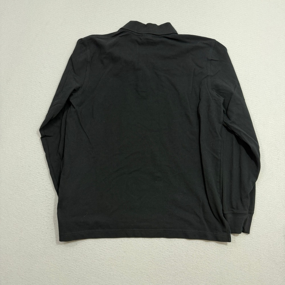 Brooks Brothers Polo Shirt XL Black Performance Polo Slim Fit Long Sleeve Rugby - Picture 5 of 8